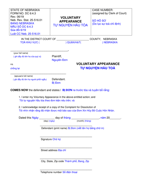 Form DC6:4.3  Printable Pdf