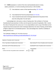 Form CC16:3.2 Motion to Terminate Guardianship/Conservatorship of a Minor - Nebraska, Page 2