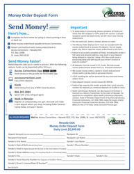 &quot;Money Order Deposit Form&quot; - Nevada (English/Spanish)
