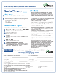 Money Order Deposit Form - Nevada (English/Spanish), Page 2