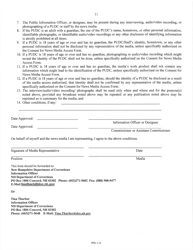 Attachment 3 Authorization for News Media Access to Staff or Pudc - New Hampshire, Page 2