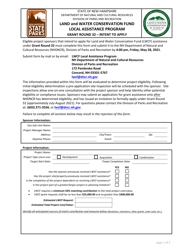 &quot;Grant Round 32 - Intent to Apply - Land and Water Conservation Fund Local Assistance Program&quot; - New Hampshire