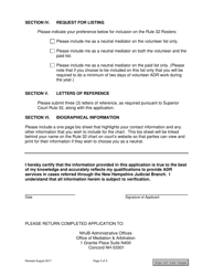 Application for Rule 32 Neutral Court Contract Status - New Hampshire, Page 3