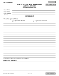 Form NHJB-2202-DFPE Agreement - New Hampshire