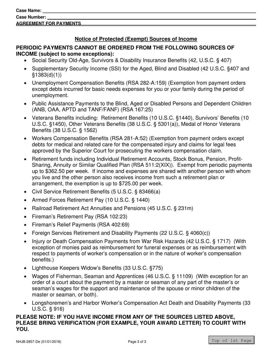 Form NHJB-2857-DE Agreement for Payments - New Hampshire, Page 3
