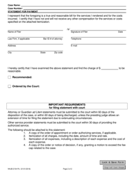Form NHJB-2154-PE Statement for Payment - New Hampshire, Page 2