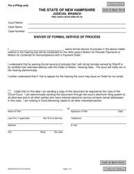 Document preview: Form NHJB-2919-DE Waiver of Formal Service of Process - New Hampshire
