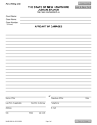 Document preview: Form NHJB-3093-DE Affidavit of Damages - New Hampshire