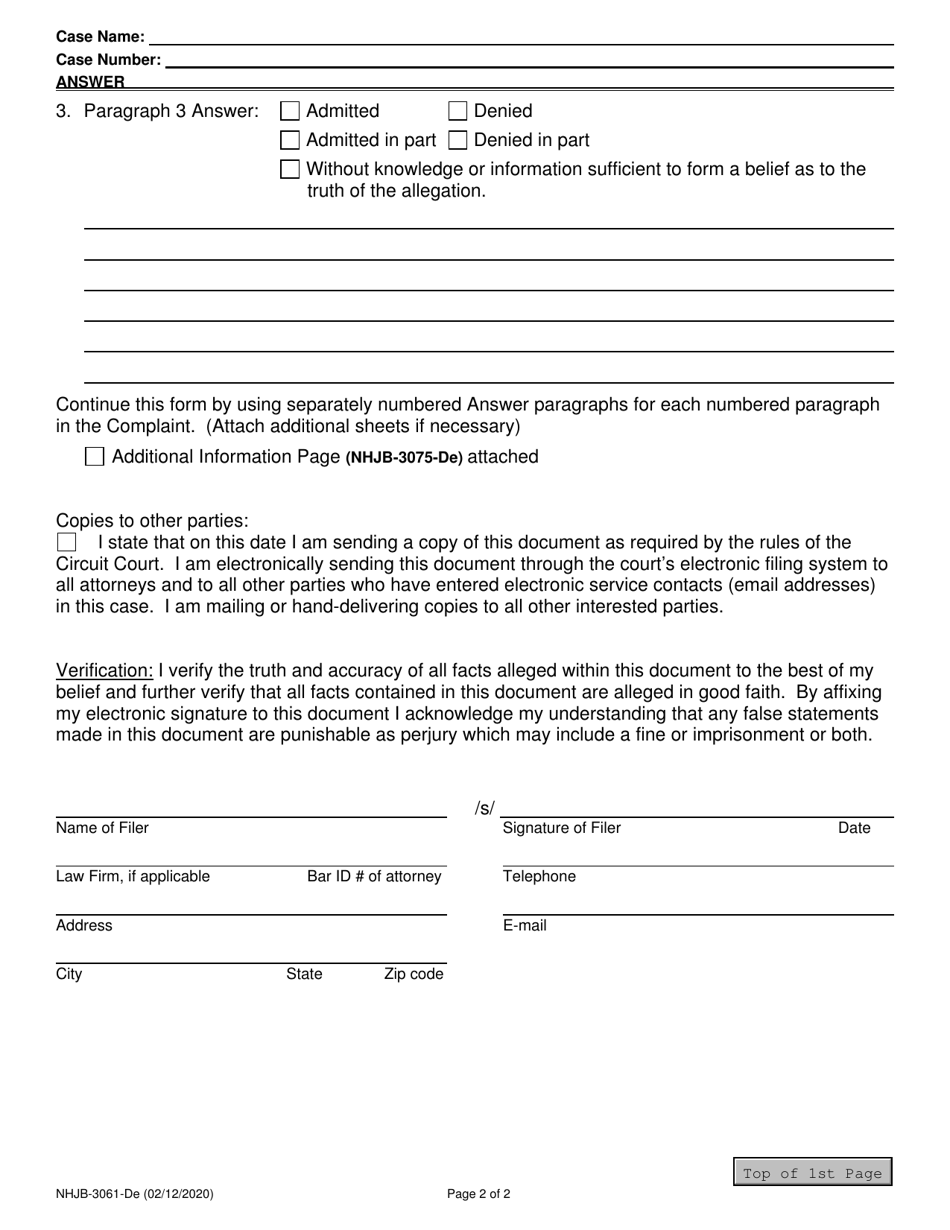 Form NHJB-3061-DE - Fill Out, Sign Online and Download Fillable PDF ...