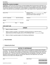 Form NHJB-3072-DE Motion for Ex Parte Attachment - New Hampshire, Page 2