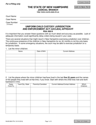 Document preview: Form NHJB-2660-FPE Uniform Child Custody Jurisdiction and Enforcement Act (Uccjea) Affidavit - New Hampshire