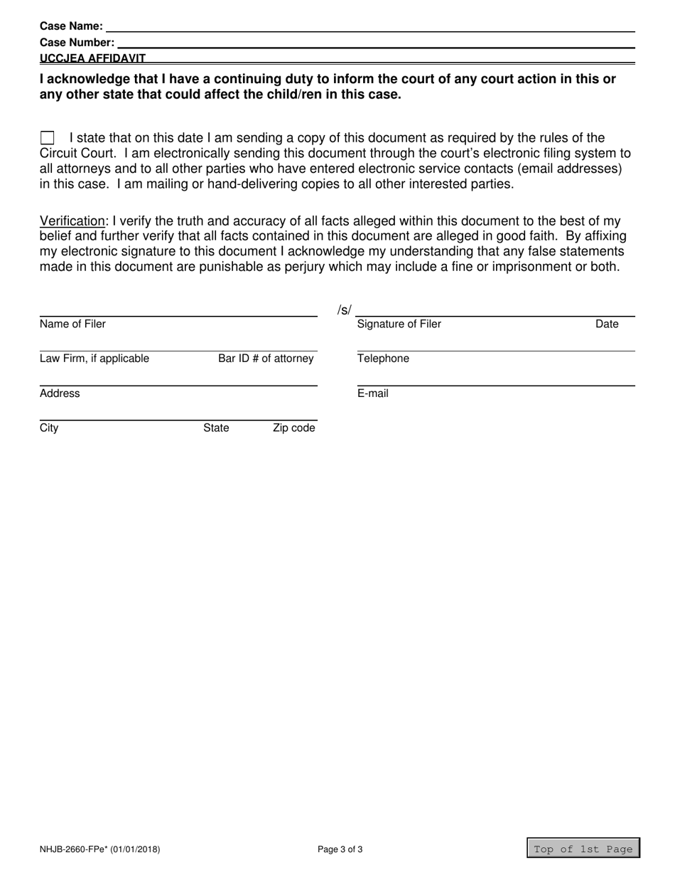 Form NHJB-2660-FPE Uniform Child Custody Jurisdiction and Enforcement Act (Uccjea) Affidavit - New Hampshire, Page 3