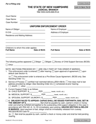 Document preview: Form NHJB-2517-FPE Uniform Enforcement Order - New Hampshire