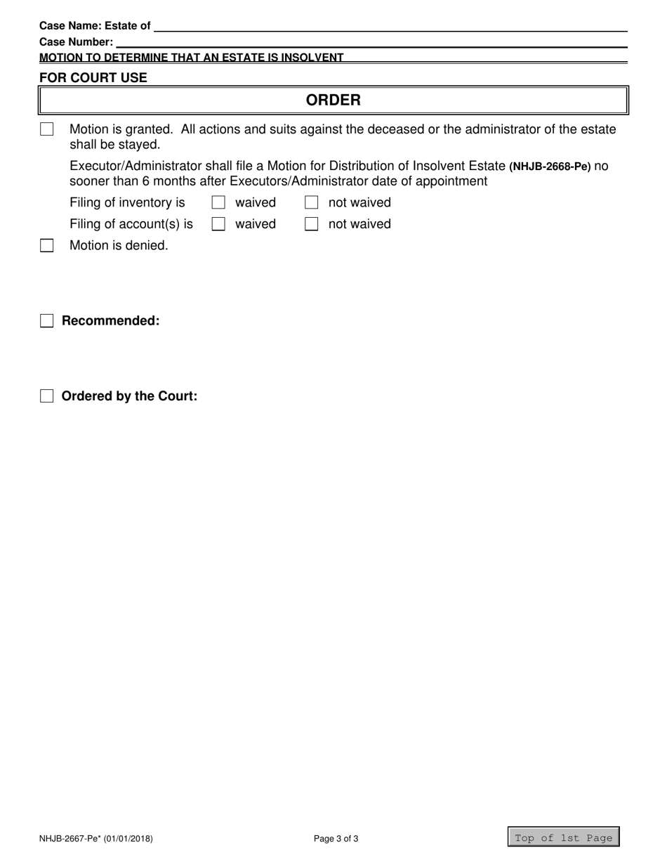Form NHJB-2667-PE Motion to Determine That an Estate Is Insolvent - New Hampshire, Page 3