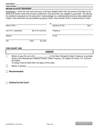 Form NHJB-2499-PE Motion to Pay State Treasurer for Property in Excess of $5,000 - New Hampshire, Page 2