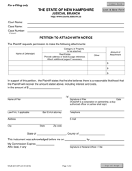 Document preview: Form NHJB-2316-DPE Petition to Attach With Notice - New Hampshire
