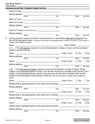 Form NHJB-2150-PE Persons or Entities to Inherit Under the Will - New Hampshire, Page 2