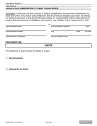 Form NHJB-2144-PE Waiver of Full Administration Statement to Close Estate - New Hampshire, Page 2