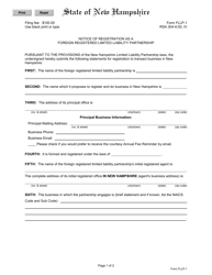 Form FLLP-1 Notice of Registration as a Foreign Registered Limited Liability Partnership - New Hampshire, Page 2