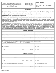 Document preview: Form MW-31A Wage Claim - New Jersey