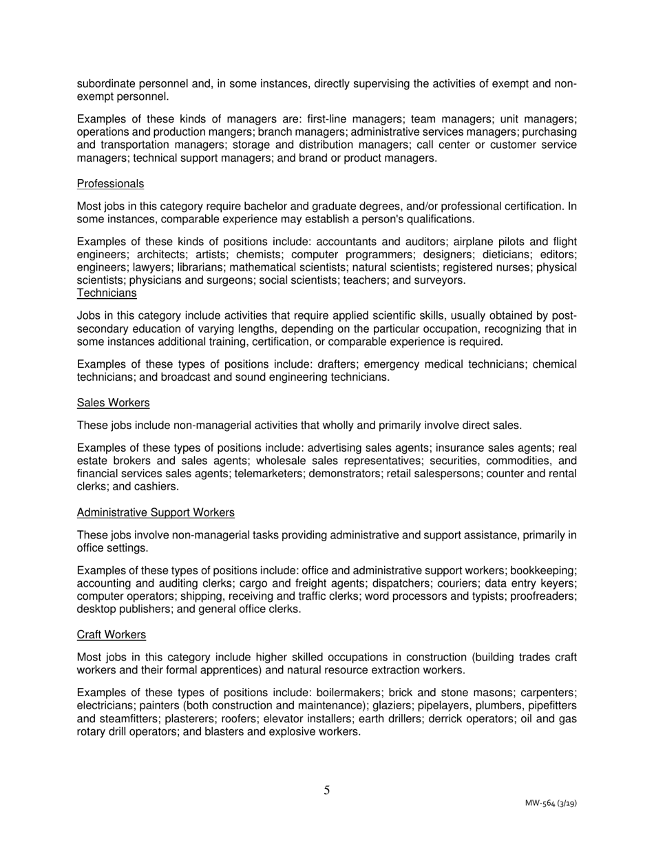 Instructions for Form MW-352, MW-353 - New Jersey, Page 5