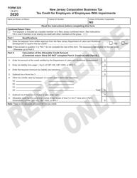 Form 328 Tax Credit for Employers of Employees With Impairments - New Jersey