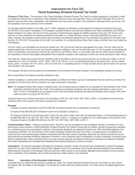 Form 332 Tiered Subsidiary Dividend Pyramid Tax Credit - New Jersey, Page 2