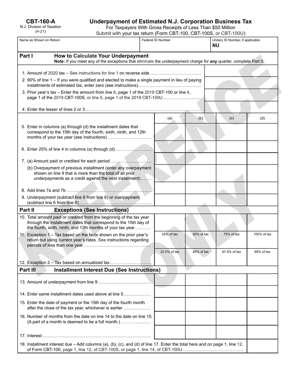 form-cbt-160-a-download-printable-pdf-or-fill-online-underpayment-of