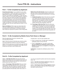 Form PTR-1B Mobile Home Owners Verification of 2019 and 2020 Mobile Home Park Site Fees - New Jersey, Page 2