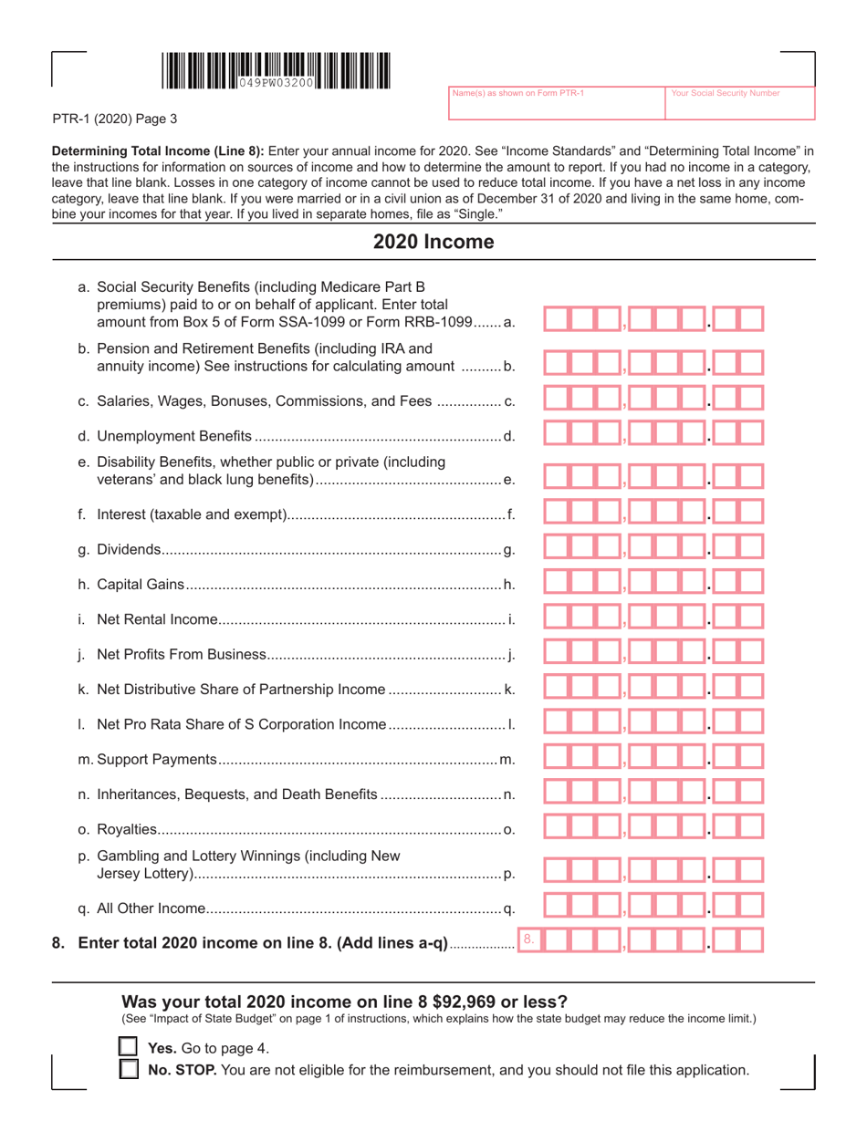 Form PTR1 Download Fillable PDF or Fill Online Senior Freeze (Property