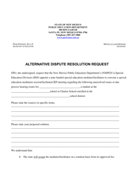 Alternative Dispute Resolution Request - New Mexico