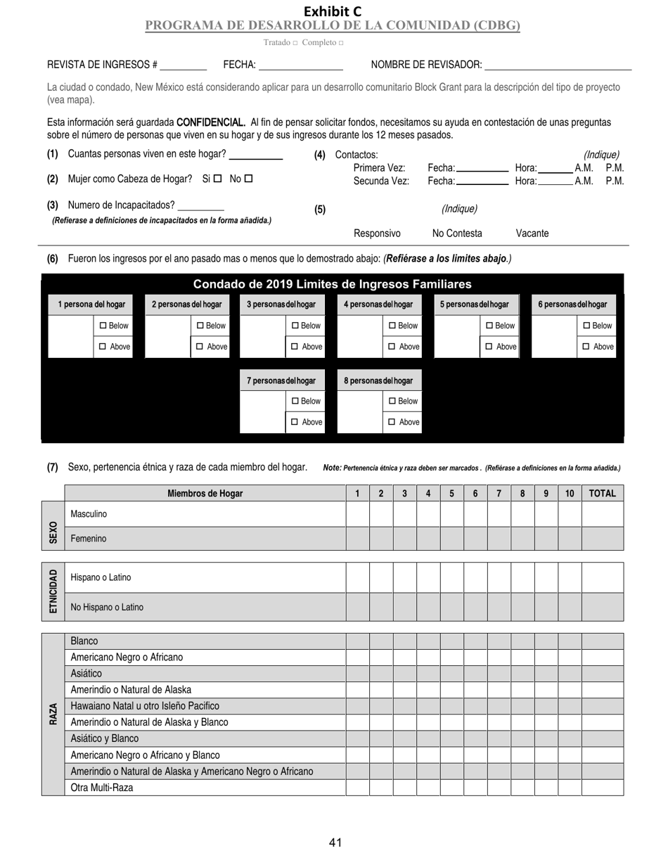 Exhibit C Sample Survey - New Mexico (English / Spanish), Page 3