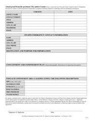 Importation Permit Application Exhibition - Temporary 30 Days - New Mexico, Page 2