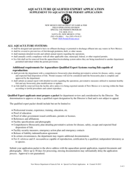 Aquaculture Qualified Expert Application - Supplement to Aquaculture Permit Application - New Mexico, Page 2