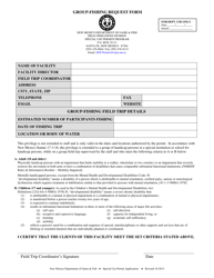 &quot;Group-Fishing Request Form&quot; - New Mexico