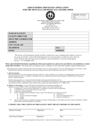 Group Fishing Privileges Application for the Mentally or Physically Handicapped - New Mexico, Page 2