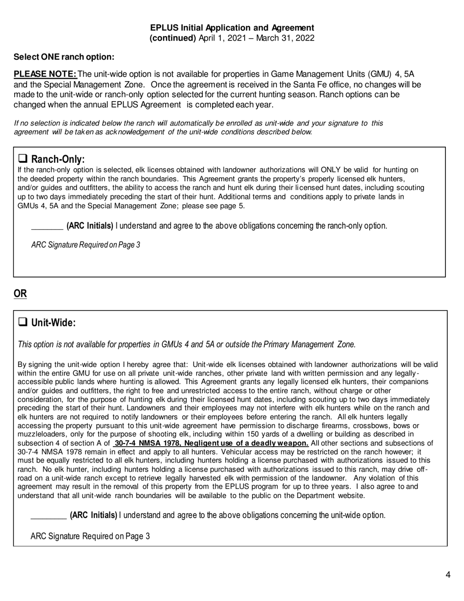 Eplus Initial Application and Agreement - New Mexico, Page 4