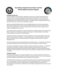 Eplus Habitat Incentive Program Application - New Mexico