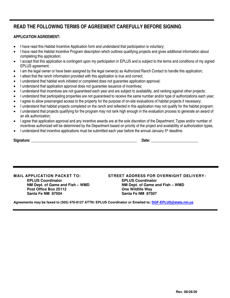2022 New Mexico Eplus Habitat Incentive Program Application Fill Out, Sign Online and Download