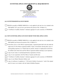 Outfitter Application or Renewal Form - New Mexico, Page 5