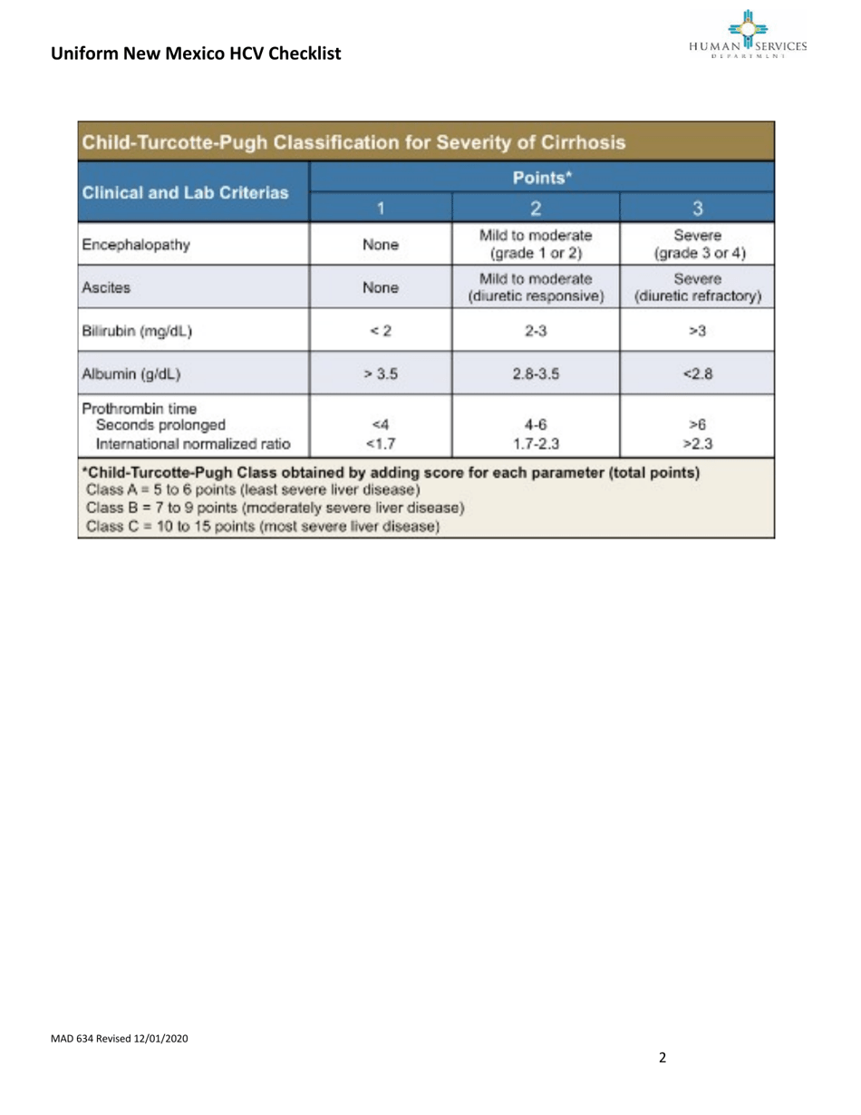 Form MAD634 Uniform New Mexico Hcv Checklist - New Mexico, Page 2