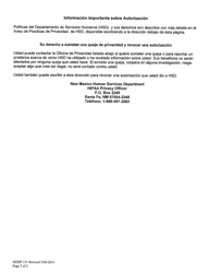 Form ISD121 Request for Access to Case Record Information - New Mexico (English/Spanish), Page 3