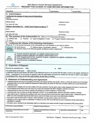 Form ISD121 Request for Access to Case Record Information - New Mexico (English/Spanish), Page 4