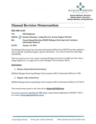 Form ISD203E Refugees Receiving Refugee Cash Assistance (Rca) Information Referral to Voluntary Resettlement Agency - New Mexico