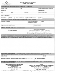 Form ISD416 Income Support Division Complaint Form - New Mexico (English/Spanish), Page 2