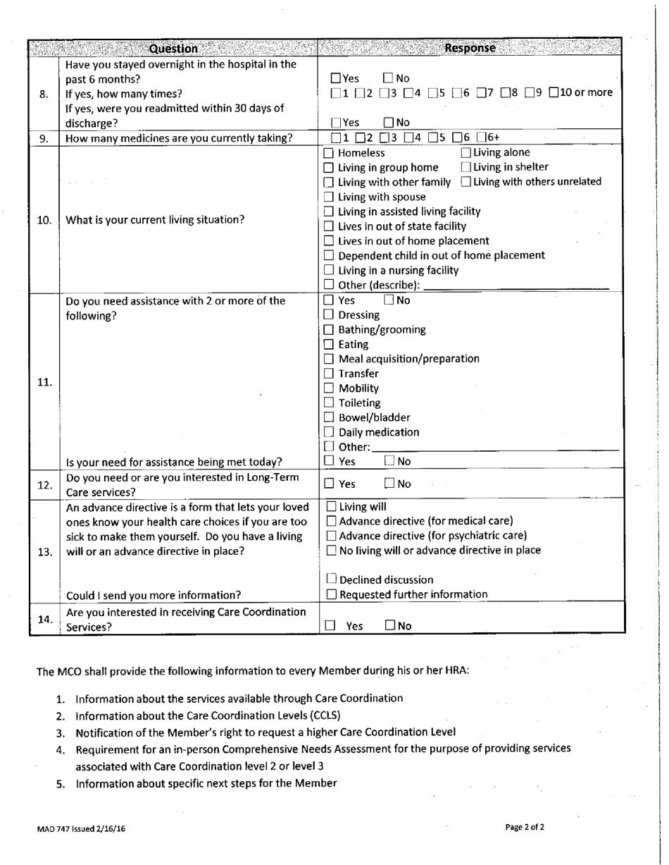 Form MAD747 Attachment A Health Risk Assessment - New Mexico, Page 3