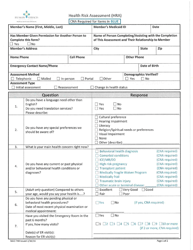 Form MAD748 Health Risk Assessment (HRA) - New Mexico, Page 2