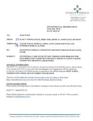 Form MAD773 &quot;Centennial Care Involuntary Termination Request for Self-directed Community Benefits (Sdcb) to Agency Based Community Benefits (Abcb)&quot; - New Mexico