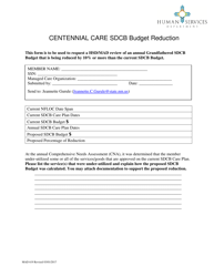 Form MAD619 Centennial Care Self-directed Community Benefit Budget Reduction Form - New Mexico, Page 2