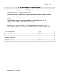 Form MAD387 Bisf Service Coordination Assessment - New Mexico, Page 16